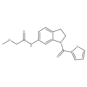 2-methoxy-N-[1-(thiophene-2-carbonyl)-2,3-dihydro-1H-indol-6-yl]acetamide Structure