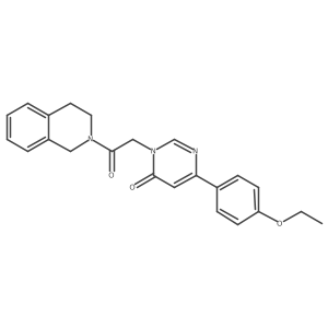 6-(4-Ethoxyphenyl)-3-[2-oxo-2-(1,2,3,4-tetrahydroisoquinolin-2-yl)ethyl]-3,4-dihydropyrimidin-4-one Structure