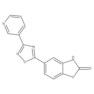 5-(3-(pyridin-3-yl)-1,2,4-oxadiazol-5-yl)benzo[d]oxazol-2(3H)-one结构式
