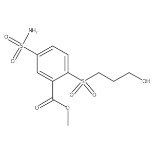 Methyl 2-(3-hydroxypropylsulfonyl)-5-sulfamoylbenzoate Structure