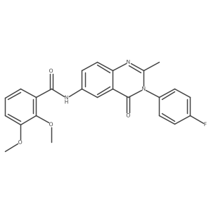 COc1cccc(C(=O)Nc2ccc3nc(C)n(-c4ccc(F)cc4)c(=O)c3c2)c1OC结构式