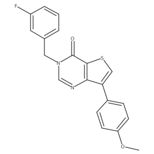 3-(3-fluorobenzyl)-7-(4-methoxyphenyl)thieno[3,2-d]pyrimidin-4(3H)-one Structure