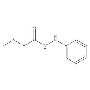 Acetic acid, 2-(methylthio)-, 2-phenylhydrazide结构式