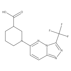 1-(3-(Trifluoromethyl)-[1,2,4]triazolo[4,3-b]pyridazin-6-yl)piperidine-3-carboxylic acid结构式