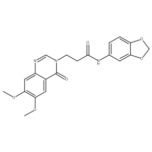 N-(1,3-benzodioxol-5-yl)-3-(6,7-dimethoxy-4-oxoquinazolin-3(4H)-yl)propanamide Structure