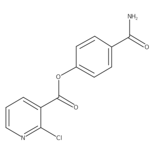 NC(=O)c1ccc(OC(=O)c2cccnc2Cl)cc1结构式