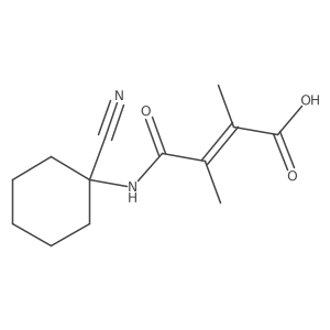 (2Z)-3-[(1-cyanocyclohexyl)carbamoyl]-2,3-dimethylprop-2-enoic acid结构式