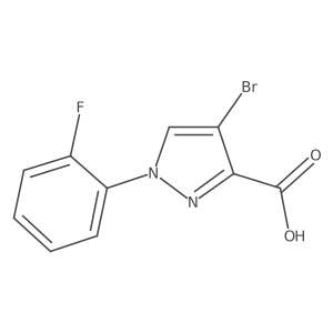 O=C(O)c1nn(-c2ccccc2F)cc1Br结构式