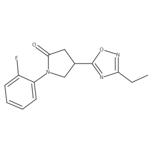 4-(3-Ethyl-1,2,4-oxadiazol-5-yl)-1-(2-fluorophenyl)pyrrolidin-2-one Structure