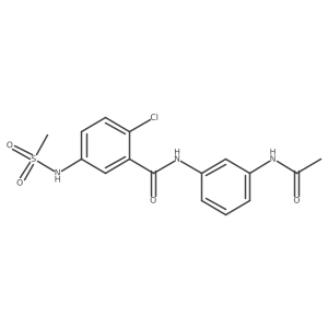 N-[3-(Acetylamino)phenyl]-2-chloro-5-[(methylsulfonyl)amino]benzamide Structure