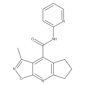 3-methyl-N-(pyridin-2-yl)-6,7-dihydro-5H-cyclopenta[b][1,2]oxazolo[4,5-e]pyridine-4-carboxamide Structure