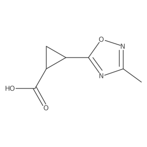 2-(3-Methyl-1,2,4-oxadiazol-5-yl)cyclopropanecarboxylic acid结构式