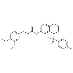 1-(3,4-Dimethoxybenzyl)-3-(1-((4-fluorophenyl)sulfonyl)-1,2,3,4-tetrahydroquinolin-7-yl)urea Structure