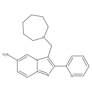 3-[(Hexahydro-1H-azepin-1-yl)methyl]-2-(2-pyridinyl)imidazo[1,2-a]pyridin-6-amine结构式