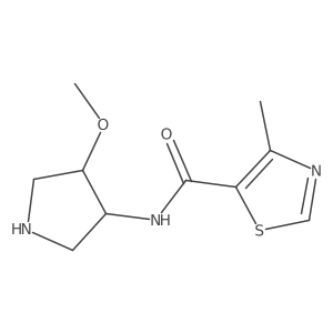 N-[(4S)-4-methoxypyrrolidin-3-yl]-4-methyl-1,3-thiazole-5-carboxamide结构式