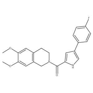 (6,7-dimethoxy-3,4-dihydroisoquinolin-2(1H)-yl)(4-(4-fluorophenyl)-1H-pyrrol-2-yl)methanone Structure