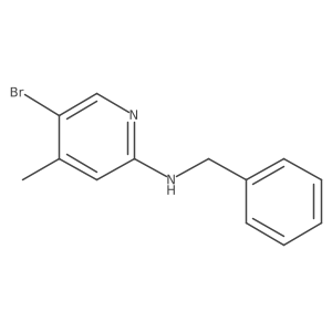 N-Benzyl-5-bromo-4-methyl-2-pyridinamine结构式