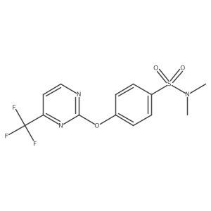 N,N-Dimethyl-4-{[4-(trifluoromethyl)pyrimidin-2-yl]oxy}benzenesulfonamide结构式