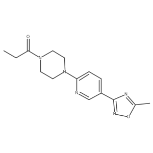 1-(4-(5-(5-Methyl-1,2,4-oxadiazol-3-yl)pyridin-2-yl)piperazin-1-yl)propan-1-one Structure