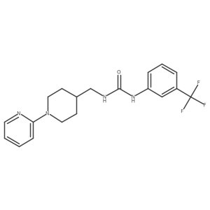 1-((1-(Pyridin-2-yl)piperidin-4-yl)methyl)-3-(3-(trifluoromethyl)phenyl)urea结构式
