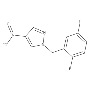 1-[(2,5-Difluorophenyl)methyl]-4-nitro-1H-pyrazole结构式