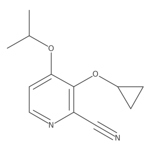 3-Cyclopropoxy-4-isopropoxypicolinonitrile结构式