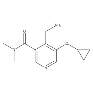 4-(Aminomethyl)-5-cyclopropoxy-N,N-dimethylnicotinamide结构式