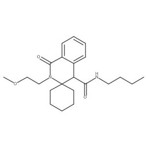 N-butyl-2'-(2-methoxyethyl)-1'-oxo-1',4'-dihydro-2'H-spiro[cyclohexane-1,3'-isoquinoline]-4'-carboxamide Structure