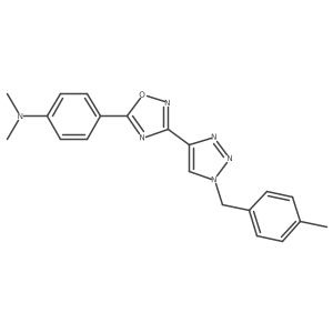 N,N-dimethyl-4-(3-(1-(4-methylbenzyl)-1H-1,2,3-triazol-4-yl)-1,2,4-oxadiazol-5-yl)aniline Structure