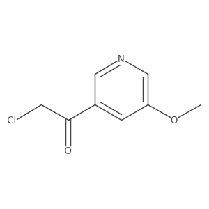 2-Chloro-1-(5-methoxypyridin-3-yl)ethan-1-one结构式