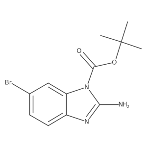 tert-butyl 2-amino-6-bromo-1H-benzimidazole-1-carboxylate结构式