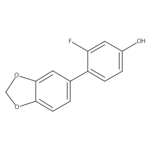 3-Fluoro-4-(3,4-methylenedioxyphenyl)phenol结构式