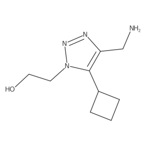 2-[4-(aminomethyl)-5-cyclobutyl-1H-1,2,3-triazol-1-yl]ethan-1-ol Structure