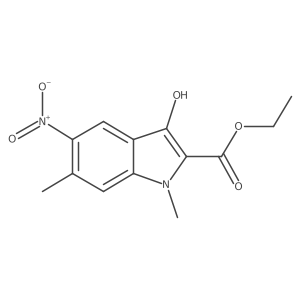 Ethyl 3-hydroxy-1,6-dimethyl-5-nitro-1H-indole-2-carboxylate Structure