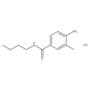 4-Amino-N-(2-methoxyethyl)-3-methylbenzamide hydrochloride结构式