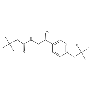 tert-butyl N-[2-amino-2-[4-(trifluoromethoxy)phenyl]ethyl]carbamate结构式