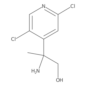 2-Amino-2-(2,5-dichloropyridin-4-yl)propan-1-ol结构式