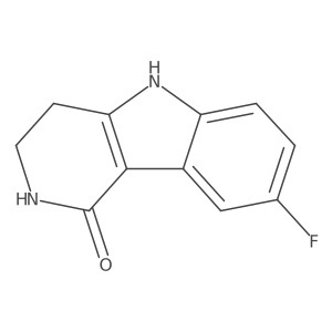 8-Fluoro-2,3,4,5-tetrahydro-1H-pyrido[4,3-b]indol-1-one结构式