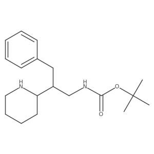 tert-butyl N-[3-phenyl-2-(piperidin-2-yl)propyl]carbamate Structure