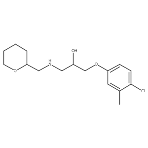 2-Propanol, 1-(4-chloro-3-methylphenoxy)-3-[[(tetrahydro-2H-pyran-2-yl)methyl]amino]- Structure