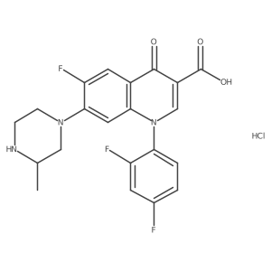 Temafloxacin hydrochloride, (S)-结构式