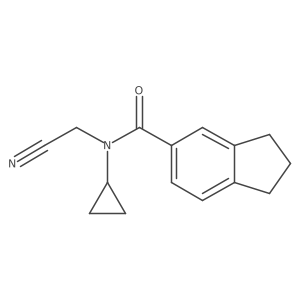 N-(cyanomethyl)-N-cyclopropyl-2,3-dihydro-1H-indene-5-carboxamide Structure