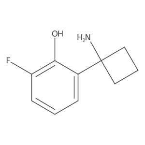 2-(1-Aminocyclobutyl)-6-fluorophenol结构式
