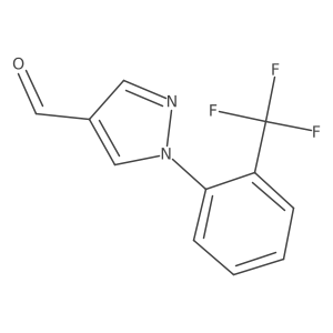 1-[2-(Trifluoromethyl)phenyl]pyrazole-4-carbaldehyde结构式