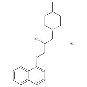 1-(4-Methylpiperidin-1-yl)-3-(naphthalen-1-yloxy)propan-2-ol hydrochloride Structure