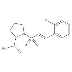 1-[2-(2-Chlorophenyl)ethenesulfonyl]pyrrolidine-2-carboxamide结构式