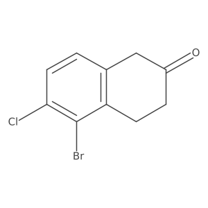 5-Bromo-6-chloro-3,4-dihydronaphthalen-2(1H)-one结构式