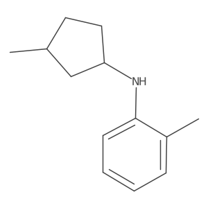 2-methyl-N-(3-methylcyclopentyl)aniline结构式