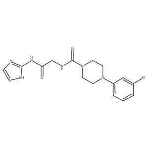 4-(3-chlorophenyl)-N-[2-oxo-2-(4H-1,2,4-triazol-3-ylamino)ethyl]piperazine-1-carboxamide Structure