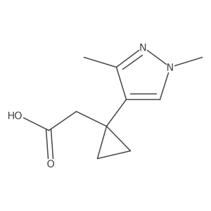 2-[1-(1,3-dimethyl-1H-pyrazol-4-yl)cyclopropyl]acetic acid结构式